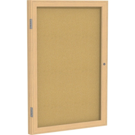 Ghent Enclosed Cork Bulletin Board 36"x30", 1 Door PW13630K