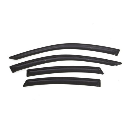 Ventshade Rainguards, Aerodynamic Design, Tape-On, Smoke, Acrylic, Set Of 4 94861