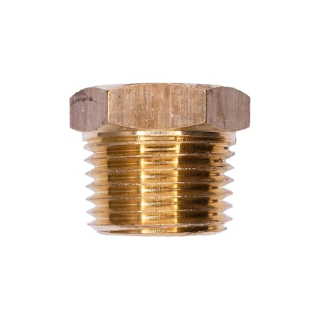 Auveco Brass Hex Head Plug 1/2in Pipe Threads, 5PK 298