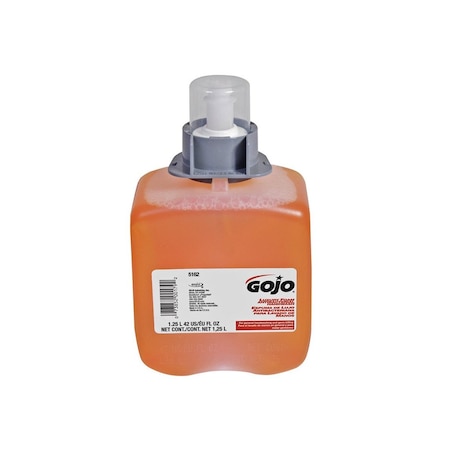 Gojo Luxury 1250 mL Fresh Fruit Scented Antibacterial Foam Handwash Soap Dispenser Refill Peach 5162-04