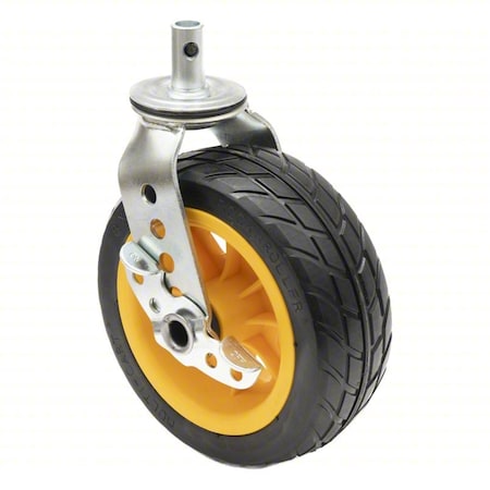 Rock N Roller Caster, Yellow, 8" Wheel Dia. RCSTR8X3