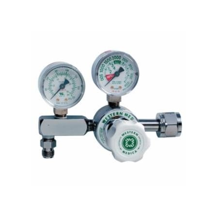 Western Enterprises M1 Series Single-Stage Adj Delivery Pressure Reg, Medical Air, 0 to 100 psi, 3000 psi Inlet, CGA 312-M1-346-PG