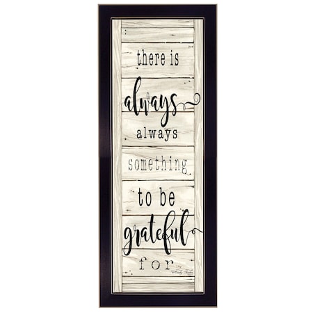 Homeroots Be Grateful Black Framed Print Wall Art 415320