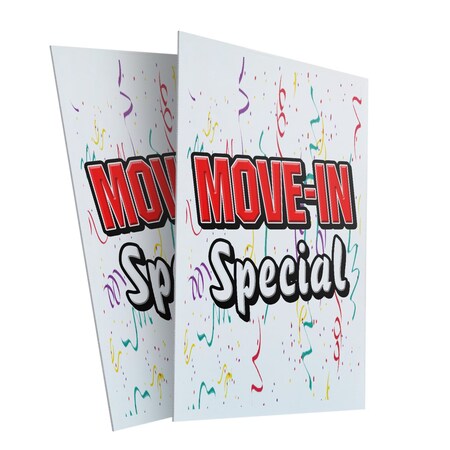 Signmission Move-in Special, Plastic Signs Only 24 Inch x 36 Inch, Corrugated Plastic, 2PK CSB-2436-2PACK-Move-in Special