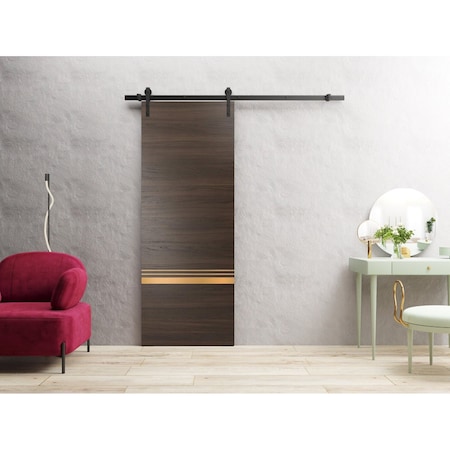 Sartodoors Sturdy Barn Door with Hardware Planum 2010 Solid Core Modern Interior PLANUM2010BD-B-CA-18