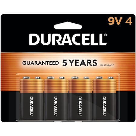 Duracell CopperTop Alkaline 9V Batteries, 4PK MN16RT4Z
