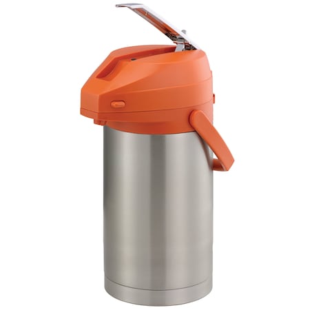 Service Ideas Color Me SVAC, Vacuum Insulated Airpot, Stainless Vacuum, 3 Liter, Brushed CTAL30OR