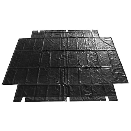 Mytee Products 12ft x 20ft 18oz Vinyl Roll-Off Dumpster Tarp, Container cover, 15yd, Vinyl Tarp DT12-20-18oz