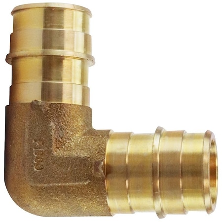 Apollo Valves Pipe Elbow, 34 in, Barb, 90 deg Angle, Brass, 200 psi Pressure EPXE3434