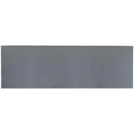 Aarco Designer ''Grey Mix'' Fabric Bulletin Board w/ a Clear Satin Anodized Aluminum Frame, 48''Hx144''W DF48144012