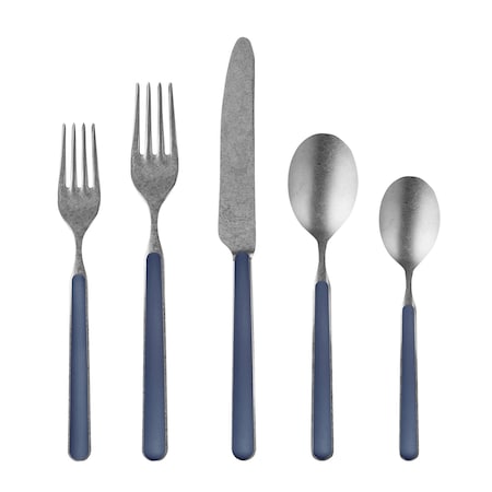 Mepra Fantasia Pewter Flatware Set - 5 Pieces - Cobalt 10C622005P