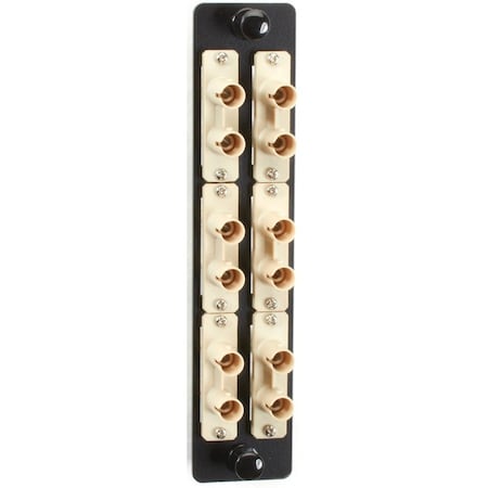 Black Box High Density Adapter Panel, Bronze Sleeves, 6 St Duplepairs, Beige JPM460B