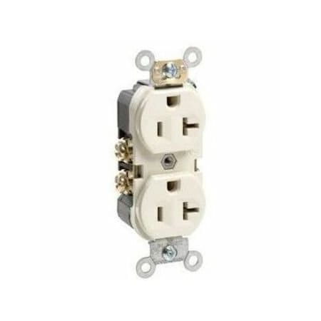 Leviton Commercial Grade Duplex Receptacle, 20 Amp, 125 Volt BR20-T