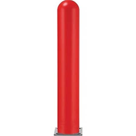 Global 8 in. HDPE Dome Top Smooth Bollard Post Sleeve, Red BOL8RD