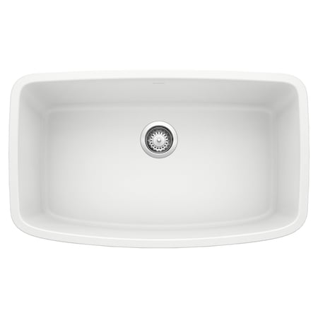 Blanco Valea SILGRANIT 32in Super Single Undermount Kitchen Sink - White 441773