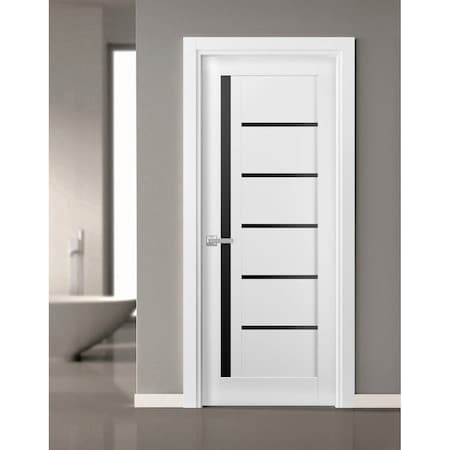 Sartodoors Solid Interior French White Solid Core Modern Interior QUADRO4588ID-WS-18
