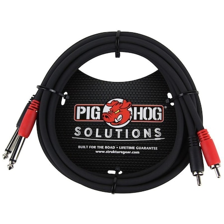 Pig Hog 6-Feet RCA-1/4-in Dual Cable PD-R1406