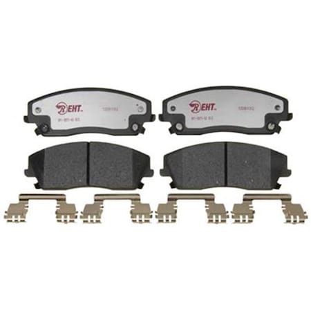 R/M Brakes RM Brakes EHT1056H Ceramic Brake Pad Set With Hardware R53-EHT1056H