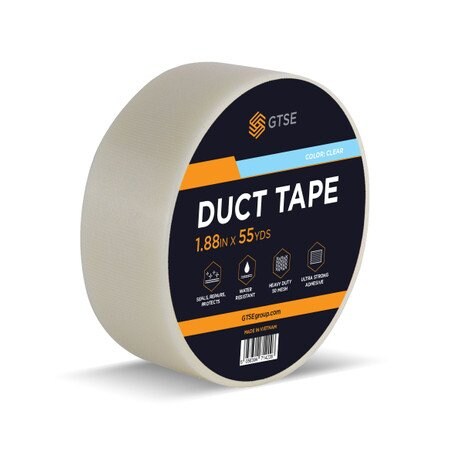 Gtse Clear Duct Tape, 1.88in x 164ft DUC-300-CLR