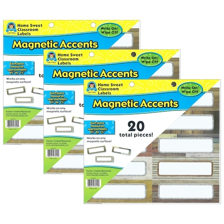 Teacher Created Resources Home Sweet Classroom Labels Magnetic Accents, 20-Piece Set, 3PK 77012