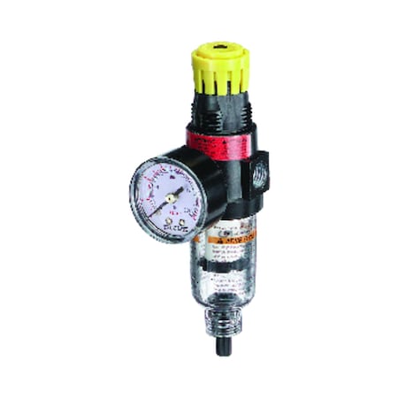 Tru-Flate Tru-Flate Plastic Filter and Regulator with Gauge 1/4 in. NPT 250 psi 1 pc TRFL27243