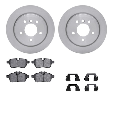 Dynamic Friction Co DFC Rotors with EURO 5000 Ceramic Brake Pads includes Hardware 6612-31346