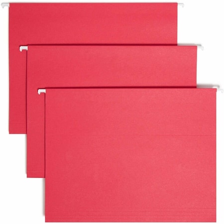 Smead Hanging File Folders, Red, PK25 SMD64067
