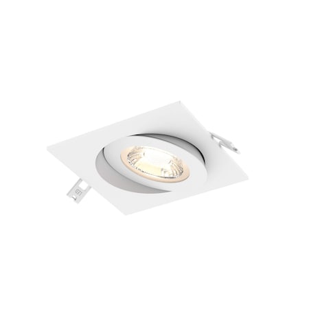 Dals Lighting Pivot 4'' Square 5CCT LED Recessed Gimbal in White FGM4SQ-CC-WH