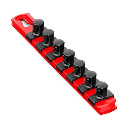 Ernst Manufacturing SocketOrganizerRail, Red, Plastic, 8in, 1PK 8412M