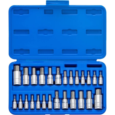 Neiko Tamper-Proof Hex Bit Socket Set, SAE and Metric 01144A
