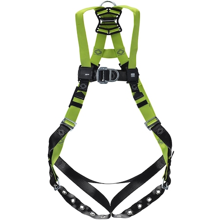 Miller Industry Standard Full-Body Harness, w/5 Points of Adjustment, w/Back / Front D-Rings, and Mating Ches H5IS311102