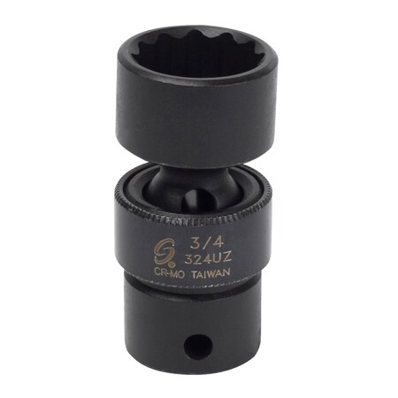 Sunex 3/8 in Dr 3/4 in 12 Pt Universal Impact Socket 324UZ