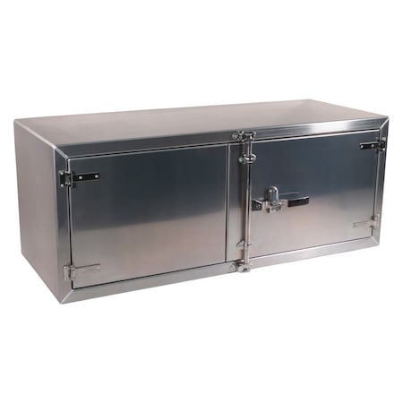 Mytee Products 24in x 24in x 60in Aluminum Trailer Underbody Tool Box with Double Door & Paddle Lock TBAL242460-PLAL
