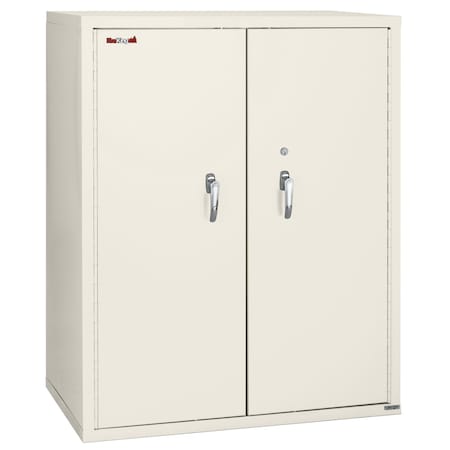 Fireking Storage Cabinet, 1 Hr Fire, 44" H, end tab inserts Ivory White CF4436-MDIW