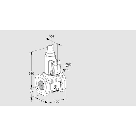 Honeywell Kromschroder Gas Solenoid Valve - 500 mbar, IP65, Class A, VAS Series KS88204186