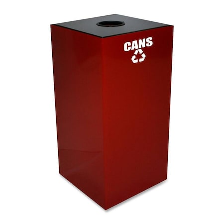 Witt Industries 32 gal Square Scarlet Red, Metal 32GC01-SC