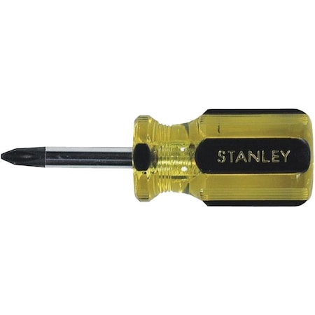 Stanley 100 PLUS No, 2 x 1-3/16'' Stubby Phillips Screwdriver w/Blk Oxide Tip 64-105-A