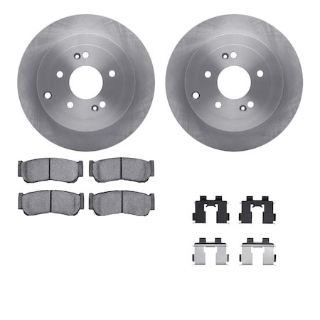 Dynamic Friction Co DFC Brake Rotor with 5000 Brake Pads and Hardware Kit 6512-03384