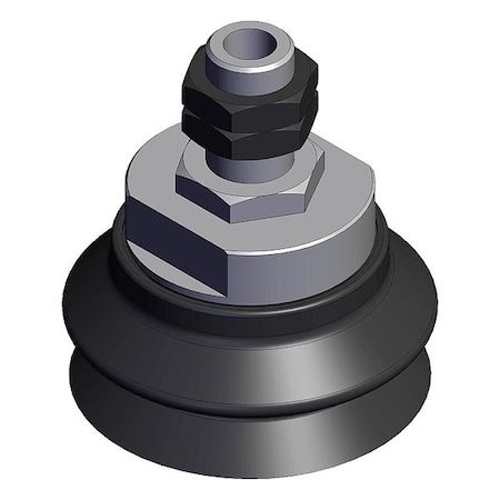 Smc Vacuum Pad, Black, Bellows Pad ZPT63HBN-A16