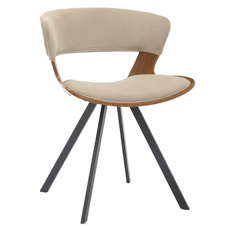 Leisuremod Wooden Dining Chair Modern style Nymia Collection Walnut Color in Light Brown NCWN-22LBR