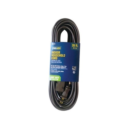 Projex FW20320FT01P 20 ft. General Purpose 16 Gauge 2 SPT Extension Cords Brown 3506193
