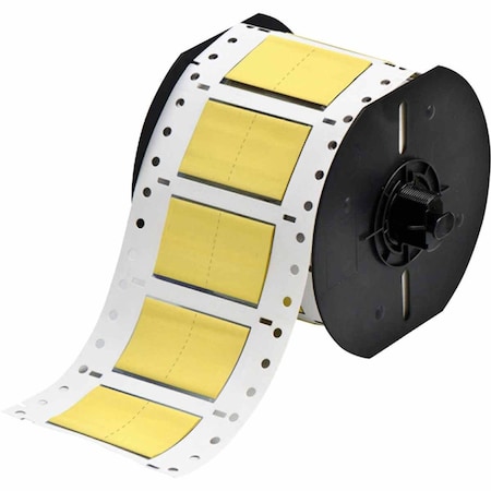 Brady PermaSleeve Heat Shrink Wire and Cable Labels Single-sided, B33 Printers, 0.75 in. x 1 in. Yellow B33-750-2-342YL-2