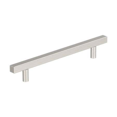 Amerock Bar Pulls Square 6-5/16 inch (160mm) Center-to-Center Satin Nickel Cabinet Pull, 25PK 25VMP37178G10