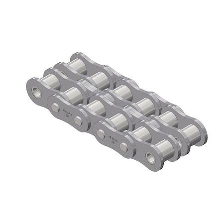 Senqcia Hi-Max Riveted Standard Roller chain, 25 ft OAL, 1 P, 5/8 Dia x 5/8 in W Roller 80-2HMR25