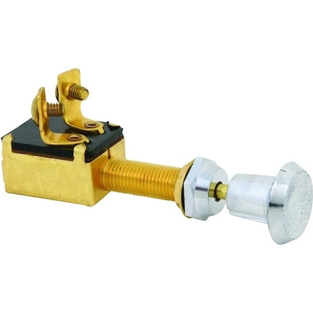 Us Hardware Two-Position Switch, 2-Wire Marine, Chrome M-035C