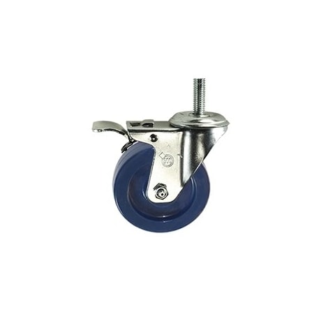 Service Caster 3.5 Inch Solid Polyurethane Swivel 3/8 Inch Stem Caster with Total Lock Brake SCC-TSTTL20S3514-SPUS-381615
