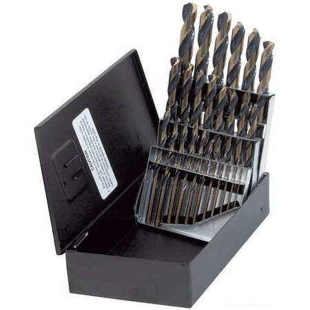 Norseman Drill & Tool Norseman SP25M Magnum Super Premium, Jobber Length, Type 170AG Metric, Black & Gold Drill Set 25pc 58660