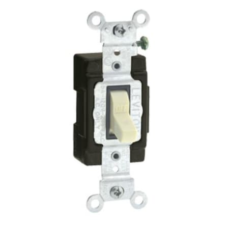 Leviton 15 amps Single Pole Toggle AC Quiet Switch Ivory 5501-LHI