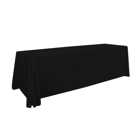 Showdown Displays Stain Resistant 3-Sided Throw 8 Ft - Black 114126-BLAC