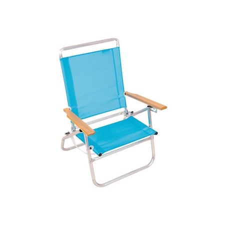 Rio Brands Folding Chair 3-Position Blue Beach SC2601-72PK6